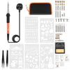 60W Electric Soldering Iron Wood Burning Kit Best Pyrography Pen Wood Burner Tool With Adjustable Temperature Eu/Uk/Us