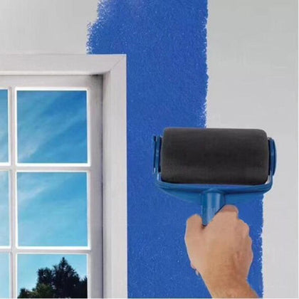 8pcs/set Seaming Paint Roller Brush Tools Set Household Use Wall Decorative Handle Flocked Edger Tool Painting Brush