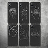 Lovebay Phone Case For iPhone 11 6 6s 7 8 Plus X XR XS 11Pro Max 5 5s Abstract Art Lover Face Soft TPU For iPhone 11 Phone Cases