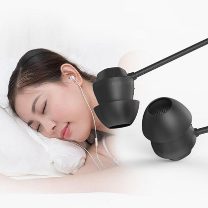 Sleeping In-Ear Earphone Soft Silicone Headset Lightweight Earphone with Microphone 3.5mm Noise cancelling Earphone for phone
