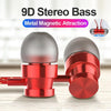 Metal Magnetic Headphone 3.5Mm In Ear Earphone Wired  Earpiece With Mic Stereo Headset For Samsung Xiaomi Phones Kulaklik Earbud