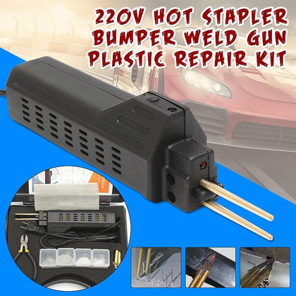 Best Price 220-250V Hot Stapler Car Bumper Plastic Welding Torch Fairing Auto Body Tool Welder-Machine 0.6/0.8mm + 200 Staples