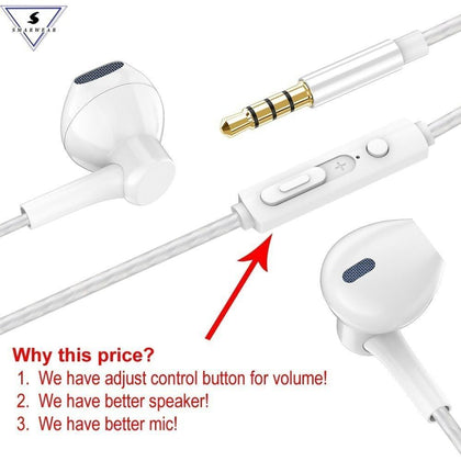 Ssmarwear P7 Stereo Bass HIFI Music Earphone In-Ear Wired Earbuds With Microphone earphones For Xiaomi Android IOS Mobile Phones
