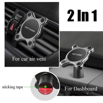 Magnetic Qi Wireless Charger Car Air Vent Mount Dashboard Stand For Samsung Wireless Charging Phone Holder For iPhone 8 Xs Max X