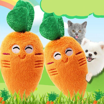 Pet Dog Toys For Dog Chew Squeaky Toy For Pet Plush Canvas Bite Toys For Dog Cite Vocal Simulation Animals Vegetable Fruit Toy 