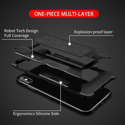 iHaitun Luxury Shock Proof Armor Case For iPhone XS MAX XR X Cases Military Protector Back Cover For iPhone 7 8 Plus Phone Cases