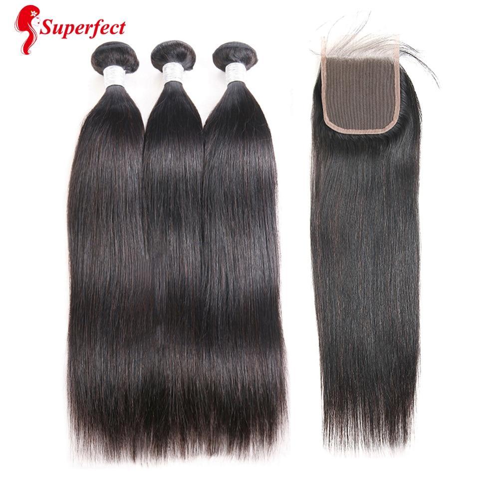 Brazilian Straight Hair Bundles With Closure Human Hair Bundles With Closure 3 Bundles With Closure Remy Hair Extensions