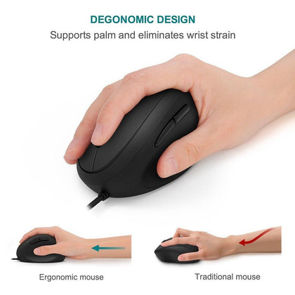Jelly Comb Wired USB Cable Vertical Mouse for Laptop PC Right Hand Small Ergonomic Mouse 800/1200/1600 DPI Computer Optical Mice