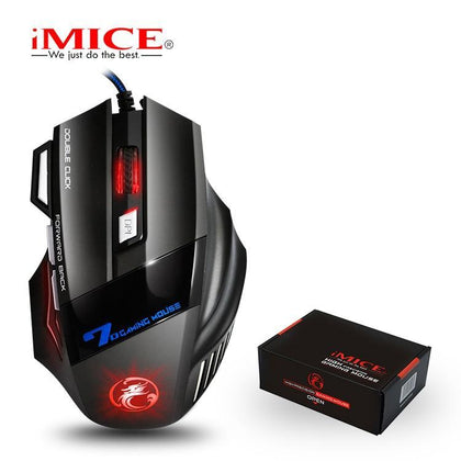 iMice Silent Wired Gaming Mouse Mute 2400DPI Mouse Gamer 7 Button USB Cable Optical Game Computer Mice for Laptop Video Game X7