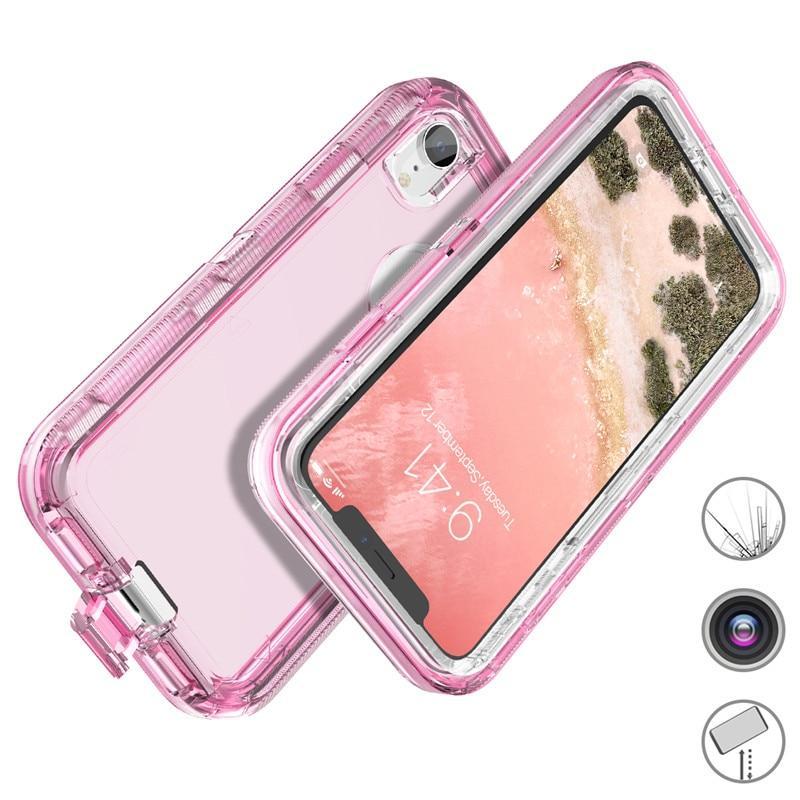 Yokata Hard Case For Iphone 7 6 6S Plus X Xs Max 360 Case Clear Pc Bumper Cute Bling Cases For Iphone Xr 8 Plus Silicone Cover