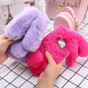 S8 Plus 3D Cute Soft Fluffy Rabbit Warm Fur Case For Samsung Galaxy S8 S7 S6 Edge Cover Fashion Elegant Bling Diamond Phone Case