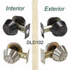 Probrico Deadbolt With Key And Button Nickel /Oil Rubbed Bronze Finished Single Cylinder Home Door Gate Atresia Mortice Haedware