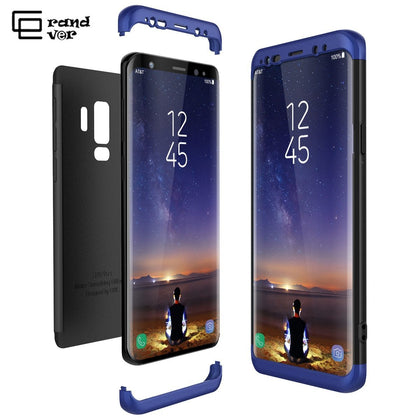 Luxury Hard PC Case For Samsung Galaxy S6 S7 Edge S8 S9 Plus Note 8 Case A5 A7 A8 Plus 2018 Coque 3 in 1 360 Full Body Cover