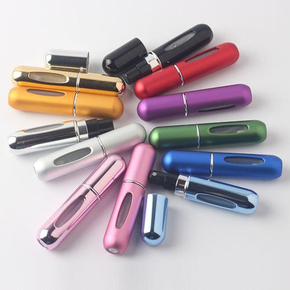 5ML Fashion Aluminum Star Shape Portable Travel Perfume Spray Empty Bottle Glass Perfume Cosmetics Sprayer Free Shipping