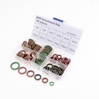 Assortment Kits m6 m8 m10 m12 m14 m16 High Press Hydralic Rubber Oil Pipe Seal Gasket NBR Metal Seal Ring