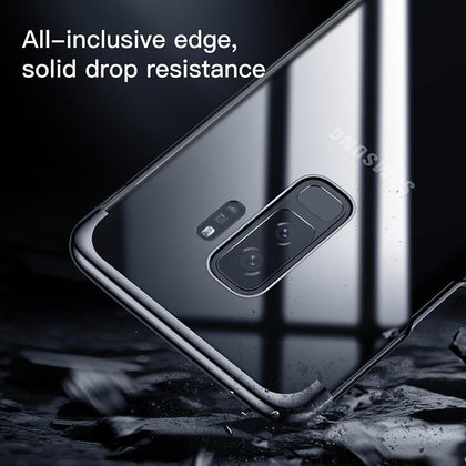 Baseus transparent Case For samsung Galaxy S9 / S9 plus Cases Glitter Series Plating hard PC Shell for samsung Galaxy S9 plus