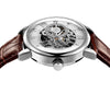 Orkina Male Mechanical Hand-Wind Skeleton Wristwatch Luminous Hands Watch For Men