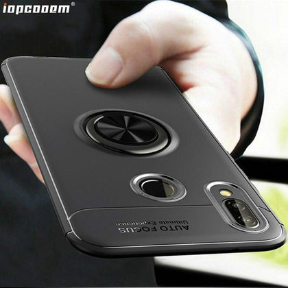 For Samsung Galaxy A10 A30 A40 A50 A70 Case TPU business With finger ring Magnetism Holder Phone Back Cover A 10 40 50 70 Coque