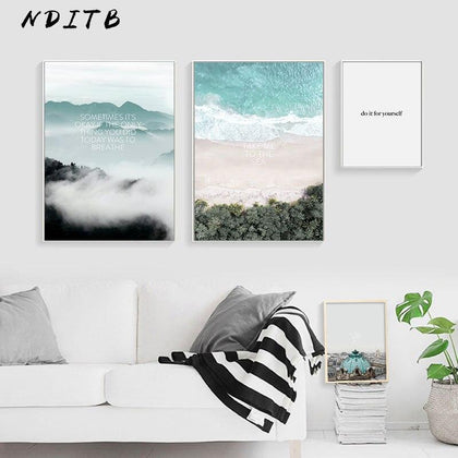 Scandinavian Style Travel Landscape Canvas Wall Art Poster Nordic Print Painting Nature Decoration Pictures Modern Home Decor