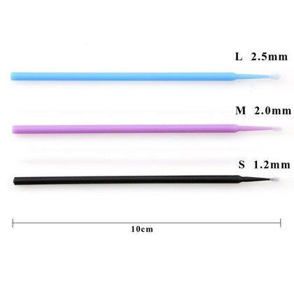 RU Free shipping Microbrush for eye Disposable Eyelash Extension Individual false eyelash Applicators Eyelash Glue Cleaning Tool