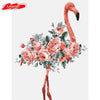 Oil Painting By Numbers Flower Acrylic Paint Wall Painting Flamingo Picture Coloring By Numbers On Canvas Home Decor