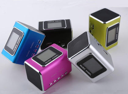 Origianl Music Angel JH-MD05X LCD Portable FM Radio PC Speakers support Usb /TF Card/Line in Mp3 Player CLock Alarm altavoz 