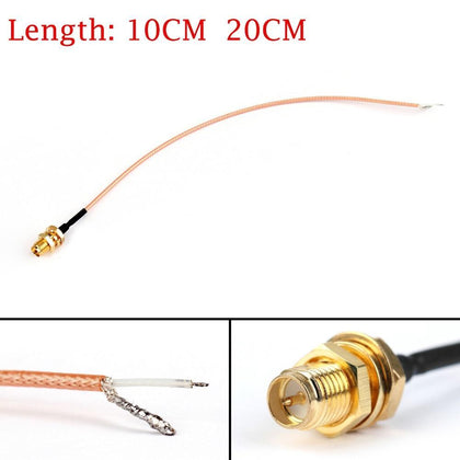 Areyourshop RG178 RP SMA Female To PCB Solder Pigtail Cable For WIFI Wireless LOW LOSS Jack Plug 10cm 20cm Cable