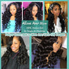 Allove Brazilian Loose Wave Bundles With Closure 100% Human Hair 2/3Bundles With 4X4 Lace Closure Middle Part Non Remy Hair Weft