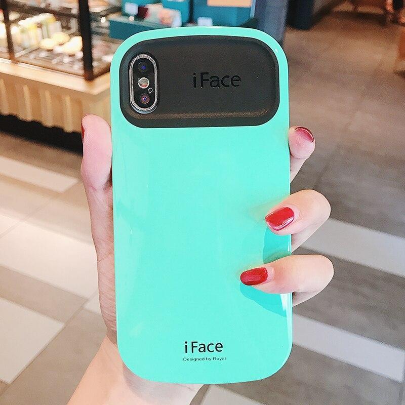 Iface Anti-Fall Glossy Hard Phone Case For Iphone 7 Case Silicone Back Cover Luxury Coque For Iphone Xs Max Xr X 8 7 6 6S Plus