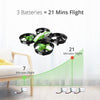Holy Stone Hs210 Mini Rc Drone Quadcopters 3Pc 220Mah Batteries Headless Mode One Key Return Auto Hovering 3D Flip Vs Jjrc H36