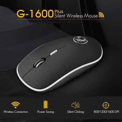 iMice Wireless Mouse Silent Computer Mouse 2.4Ghz 1600 DPI Ergonomic Mause Noiseless USB PC Mice Mute Wireless Mice for Laptop