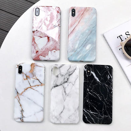 Tzomsze Luxury Marble Phone Case For iPhone X XS XR MAX 7 6 6S 8 Plus Case For iPhone 7 Case Cover 8Plus 7Plus Coque Fundas