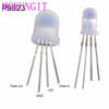 10Pcs-1000Pcs Dc5V Pl9823 F5 5Mm F8 8Mm Round Rgb Led P9823 Chipset Inside Rgb Full Color Frosted Led Chips