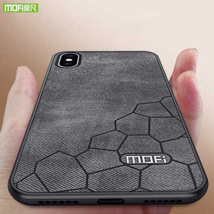 Mofi Luxury PU Leather Original Official Case For iPhone XR X Case For iPhone XS MAX Phone Cover For iPhone 7 8 Plus Matte Back