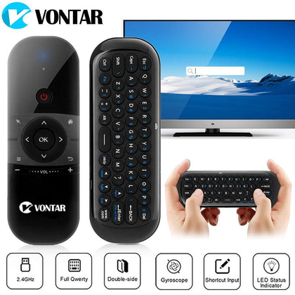 Mini Wireless Keyboard W1 Air Fly Mouse Gyro Sensing sensor 2.4G English Russian Remote Control For Windows Android TV Box PC