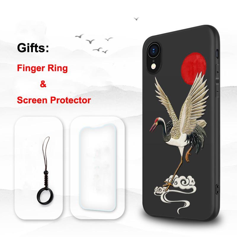 For Iphone Xr Xs 10S Max X 8 7 Plus Case 3D Relief Matte Soft Back Cover Licoers Official Case For Iphone X R S 7Plus 8Plus Case