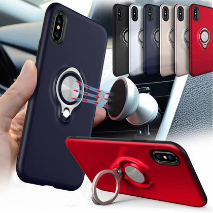 For iPhone XR X Luxury Car Magnet Hide Ring Stand Holder Phone Ring Case For iPhone XS Max 5s 6 s 7 Plus For iPhone 8 Plus Coque