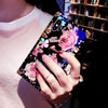 Luxury Blu-Ray Flower Cute Girl Silicone Phone Case For Iphone 7 6 S 8 Plus X Xr Xs Max Cover For Samsung Galaxy S8 S9 Note 8 9