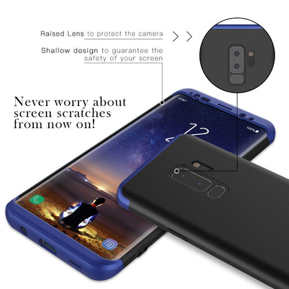 Luxury Hard PC Case For Samsung Galaxy S6 S7 Edge S8 S9 Plus Note 8 Case A5 A7 A8 Plus 2018 Coque 3 in 1 360 Full Body Cover