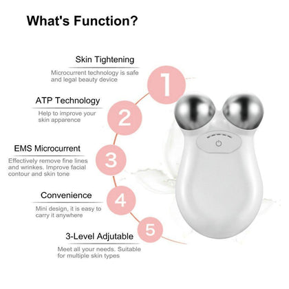 Mini microcurrent face lift machine Skin Tightening Rejuvenation Spa USB Charging facial wrinkle remover device Beauty Massager