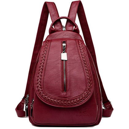 Women Leather Backpacks Classic Female Chest Bag Sac a Dos Travel Ladies Bagpack Mochilas School Bags For Trrnage Girls Preppy