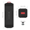 Crdc Bluetooth Speaker 4.2 Waterproof Portable Outdoor Wireless Stereo Mini Column Bass Loudspeakers With Mic For Iphone Xiaomi (Gold)
