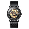 Ik Colouring Mens Watches Mesh Braided Stainless Steel Band Automatic Mechanical Male Clock Skeleton Steampunk Relogio Masculino