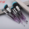 Fld 5Pcs Crystal Style Makeup Brushes Set Powder Foundation Eye Blush Brush Cosmetic Professional Makeup Brush Kit Tools