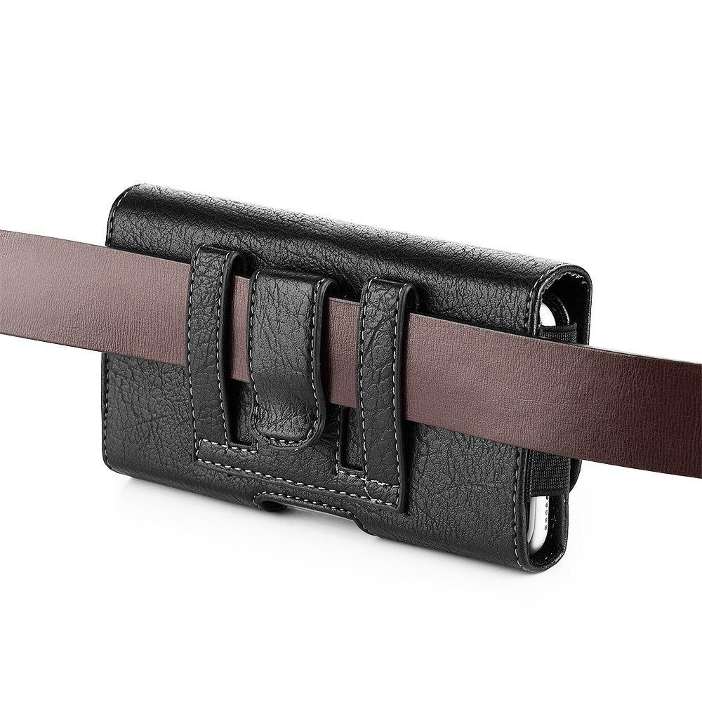 Universal Pouch Leather Case 6.3/5.5/4.7 Inch Waist Bag Magnetic Horizontal Phone Cover For Iphone X 8 7 Phone Belt Holster Clip