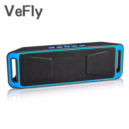 VeFly Wireless 4.2 Bluetooth Speaker, column Stereo Subwoofer USB Speakers computer TF Built-in Mic Bass mp3 player Sound Box