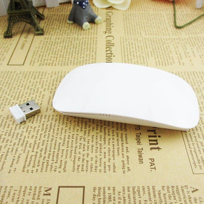 Ergonomic USB Wireless Slim Mouse Touch Stripe Scroll Magic 2.4G 1200 DPI Optical Mini Mice for Apple Laptop Desktop PC 