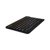 Zienstar 10Inch Spanish Letter Aluminum Wireless Teclado Bluetooth For Apple Ios Android Tablet Windows Pc ,Lithium Battery (Spanish Black)