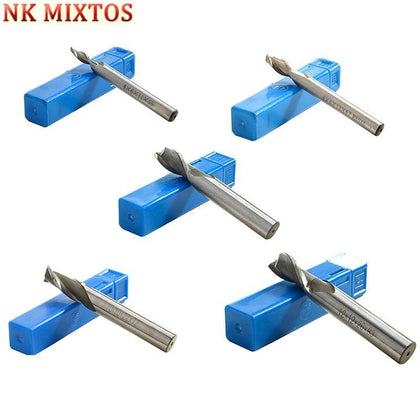 NK MIXTOS 2 Flutes HSS-AL Spiral Engraving Bits Milling Cutter, CNC Wood Router Bit, End Mills, Carving Tools Machine