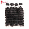 Superfect Deep Wave Bundles With Closure Brazilian Hair Weave 3 Bundles With Closure Remy Human Hair Bundles With Closure